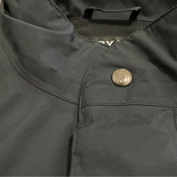 FootJoy DryJoys Convertible Golf Jacket Full Zip / Button Black Large Waterproof - Picture 8 of 11